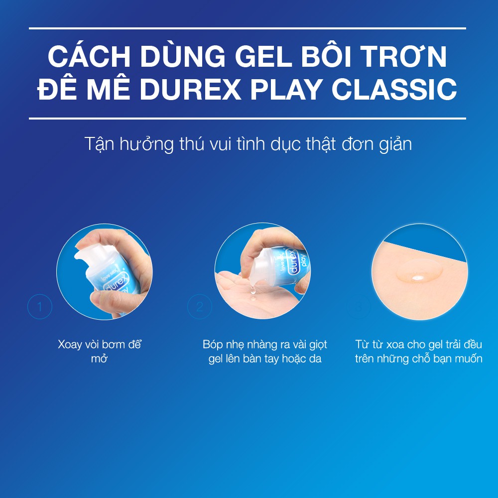hướng dẫn sử dụng gel bôi trơn durex play classic