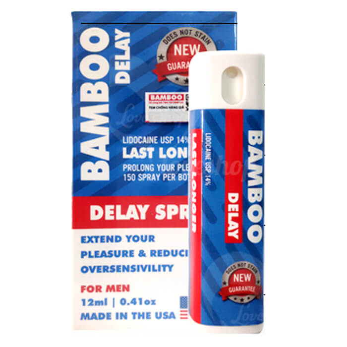 Chai xịt cương dương chống xuất tinh sớm Bamboo Delay Spray USA